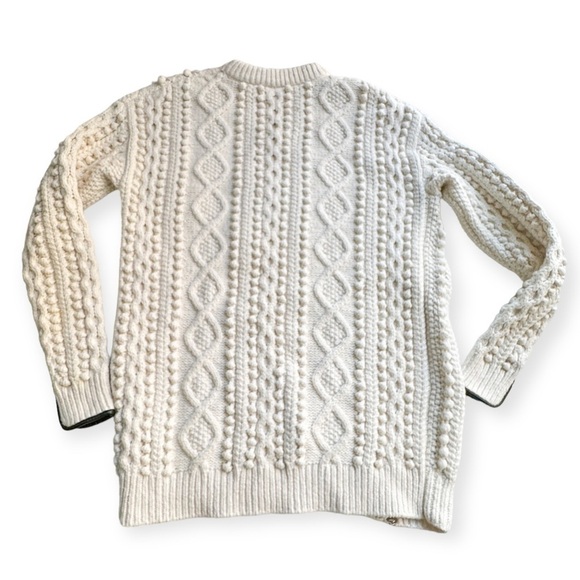 3.1 Phillip Lim cotton blend cable knit side zip sweater, Size XS, Ivory - Picture 4 of 14